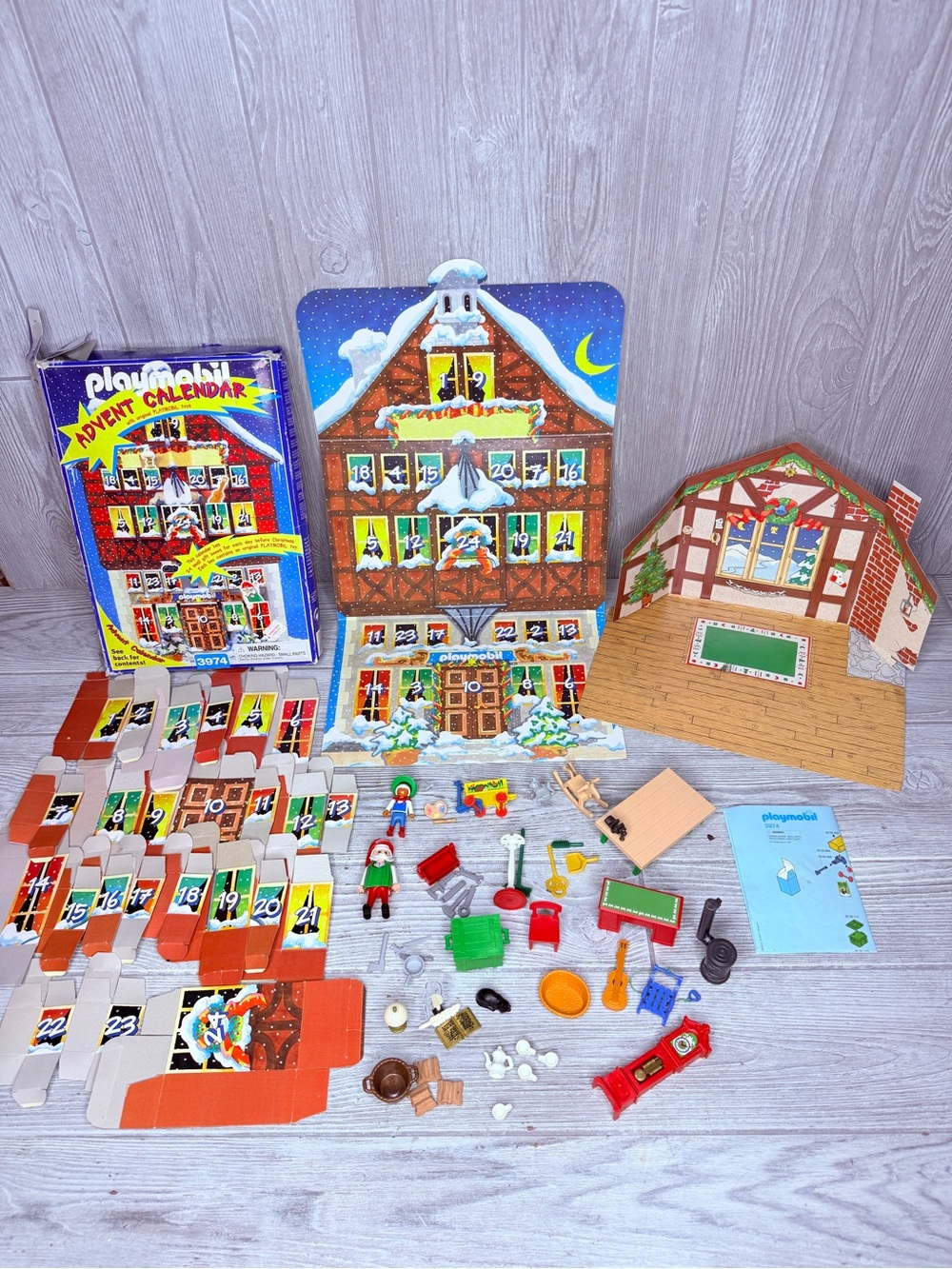 Playmobil Advent Calendar Santa's Elves' Workshop Toys in box 3974 complete